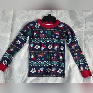 Hanna Andersson Gnome sweet gnome long John pajama shirt size 120 6-7
